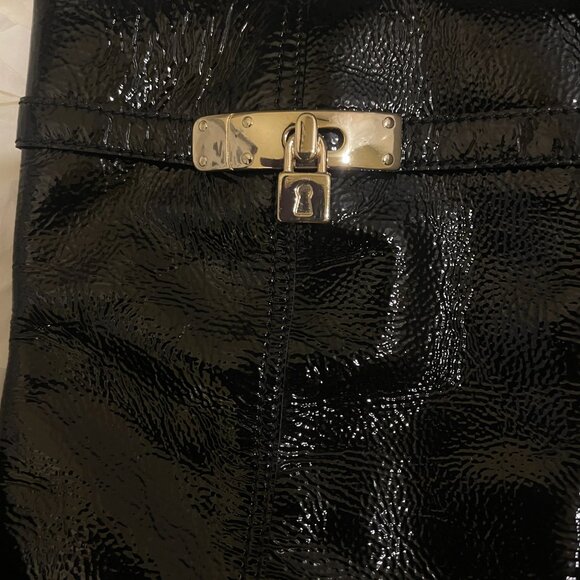 Gabor Womens Black Leather Round Toe Zipper Block Heel Knee High Boots Size 7 - Picture 4 of 6